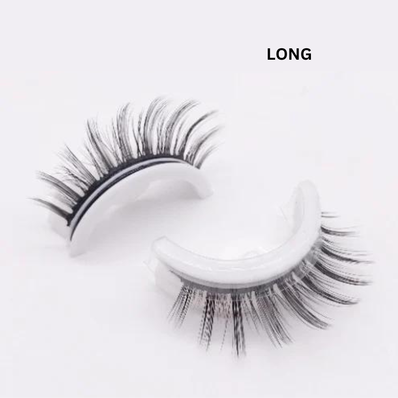 Reusable self-adhesive false eyelashes