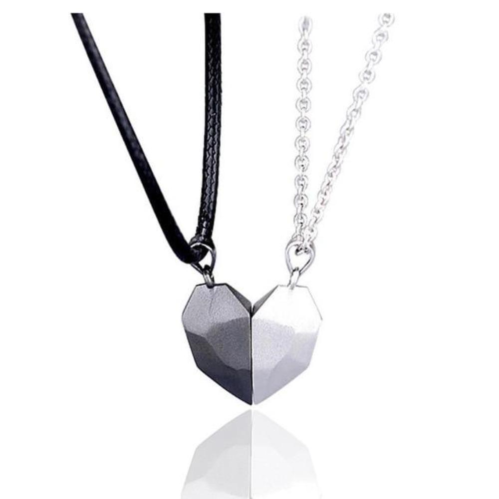 Magnetic Heart Couple Necklace or Bracelet Set