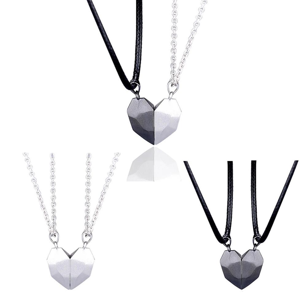 Magnetic Heart Couple Necklace or Bracelet Set