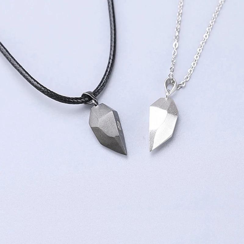 Magnetic Heart Couple Necklace or Bracelet Set