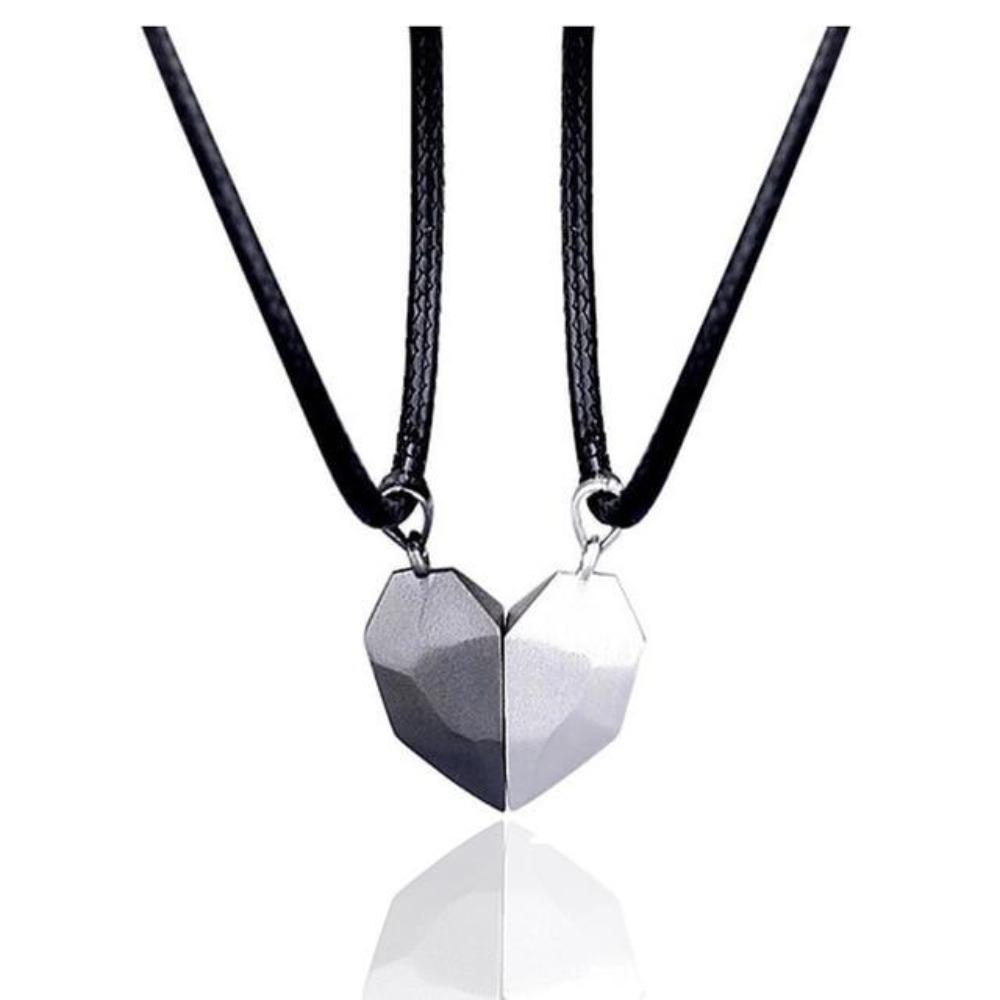 Magnetic Heart Couple Necklace or Bracelet Set