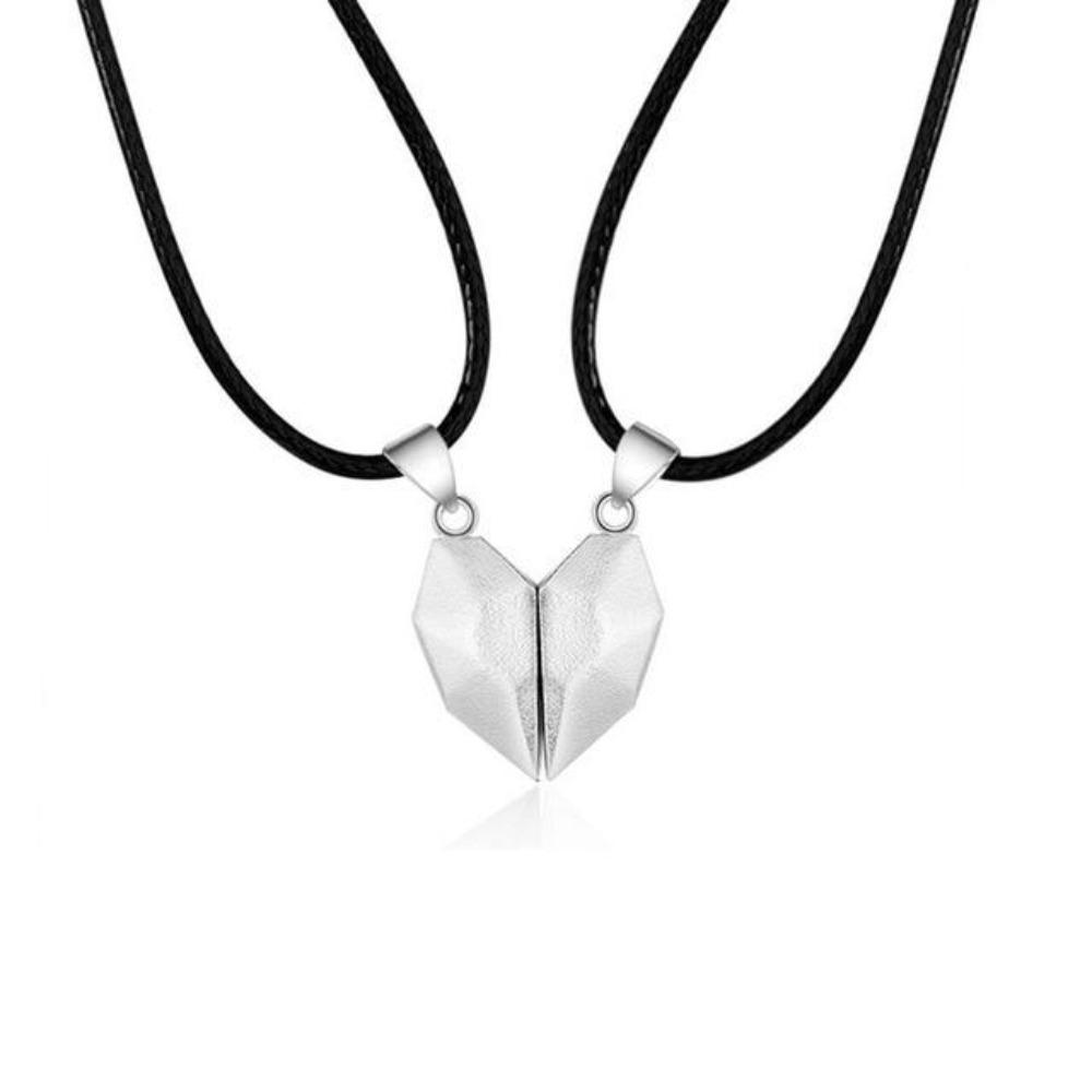 Magnetic Heart Couple Necklace or Bracelet Set