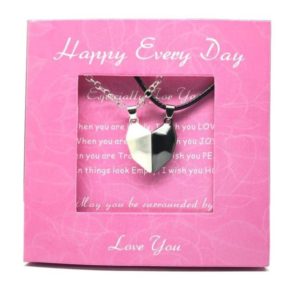 Magnetic Heart Couple Necklace or Bracelet Set