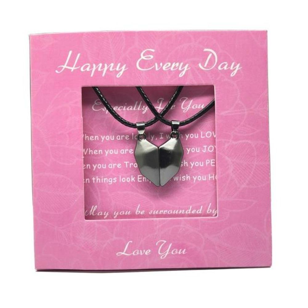 Magnetic Heart Couple Necklace or Bracelet Set