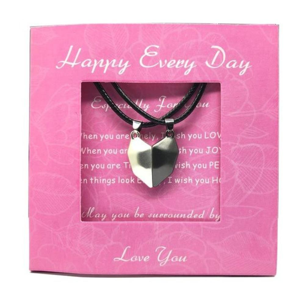 Magnetic Heart Couple Necklace or Bracelet Set